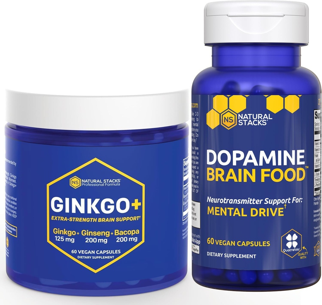 LOODUSLIKUD VARAD Ginkgo Biloba + dopamiin Aju toidukomplekt - toetab fookust ja vaimset ajamit * - 120 kogukapslit