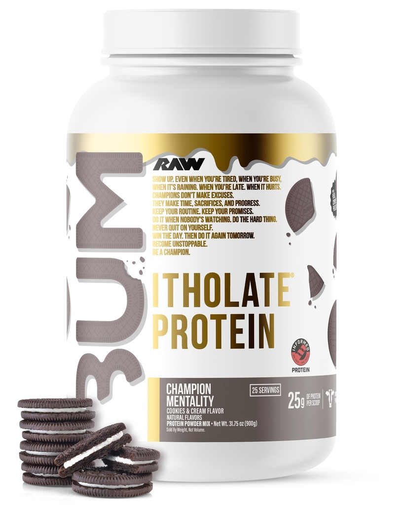 RAW vadak Isolaadi valgu pulber, küpsised ja kreem (CBUM Itholate Protein) - spordi toitumise pulber lihaste kasvuks ja taastumiseks - madala rasvasisaldusega, madala carb- 25 serveerimist