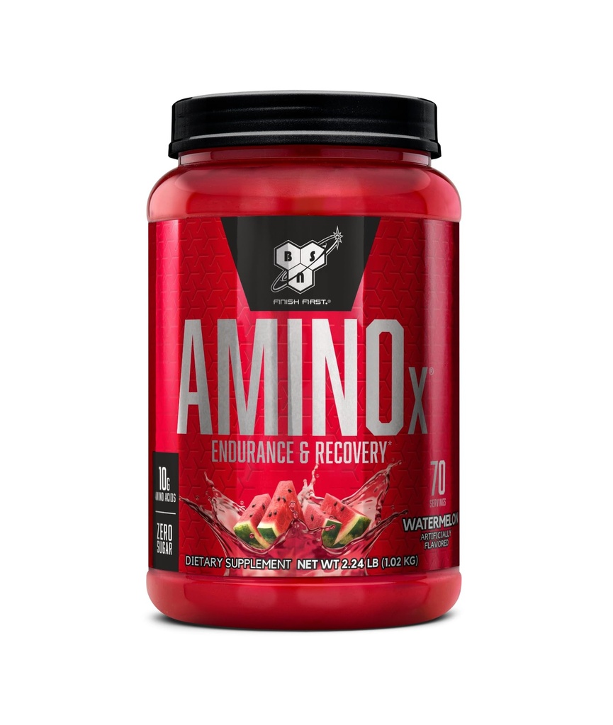 BSN Amino X lihaste taastamise ja vastupidavuse pulber, BCAA-d, 10 grammi aminohappeid, Keto sõbralik, kofeiinivaba, tugivastupidavus, nullsuhkur, arbuus, 70 portsjonit, 35,84 Ounce (pakendamine võib varieeruda)