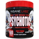 Insane Labz Psychotic, High Stimulant Pre Workout Pulder, Extreme Last Energy, Fookus ja vastupidavus beeta-alaniin, Kreatiin Monohüdraat, DMAE, 60 Srvgs, Fruit Punch