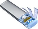 Vaydeer Metal Travel Pill Korraldaja, 7 päeva nädalas Pill Box, suure mahutavusega Daily Cute Pill Case toidulisandeid, pillid, vitamiinid ja ravimid (Small,Gunmetal)