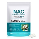 FANSHI NAC kompleks NAD + & MCT õliga - 300 Softgels | N-atsetüültsüsteiini botaaniline segu antioksüdantide toetamiseks | rikastatud kookosõliga suure neeldumise jaoks | Mitte-GMO & Lab testitud