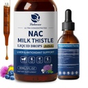 Lukaree Liposomal NAC lisa N-atsetüül-L-tsüsteiin 600mg piimaohakaga - NAC Aminohappetilgad w / selenium maksa ja neerude toetamiseks *, kopsud, antioksüdandid ja immuuntoetus *- Vegan, mitte-GMO- 2oz