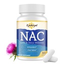 NAC täiendus N- atsetüültsüsteiin | suure annuse NAC 1000mg maks fokuseeritud | N- atsetüül- L- tsüsteiin piimaohaka ja glutatiooniga | NAC kapslid 90- krahv Vegan