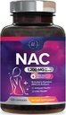 NAC-i lisa - 1200 mg N-atsetüül-L-tsüsteiini serveerimise kohta - optimaalne imendumine Immuunsüsteemi tugi võimsate antioksüdantidega - hingamisteede ja maksa tervise tugi - Gluteenivaba, pudelis USA-s - 120 kapslit