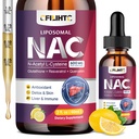 Liposomaalne vedelik NAC Täiendus N-atsetüültsüsteiinitilgad, N atsetüültsüsteiin 600mg koos glutatiooniga, Resveratrool & tsink täiskasvanutele ja lastele Maks Kops Antioksüdant Immune & Skin Health, Sidrun 2 Fl Oz