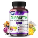 Quercetin Supplement Bromelain, C-vitamiin ja tsink, Nattokinase, NAC, Elderberry, Elderberry | 8 in 1 Ultra Antioksüdant kompleksi Immune Health | 150 kapslit