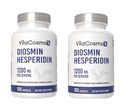 Diosmin Hesperidin 1200 mg kompleks, 180 kapslit, tsitruselised Bioflavonoidid Rikkalik puuviljaekstrakt, 100% taimetoitlane, mitte-GMO ja gluteenivaba diosmiinilisa koos Max tugevusega - 2 pakendit
