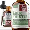 Rejuvica Health Active Milkohjakas 4oz XL Super Suurus - Advanced Milk Thistle Seed Vedel Ekstraheerimistilgad - May Support the Maver - Vegan Sugar Free Non GMO Tinktuur