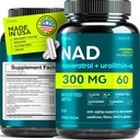 NAD-i lisa 300Mg ekstra tugevus NMN Alternatiivne liposoomne + roheline tee naistele ja meestele w / urolitiin A, resveratrool, CoQ10, alfa-lipohape