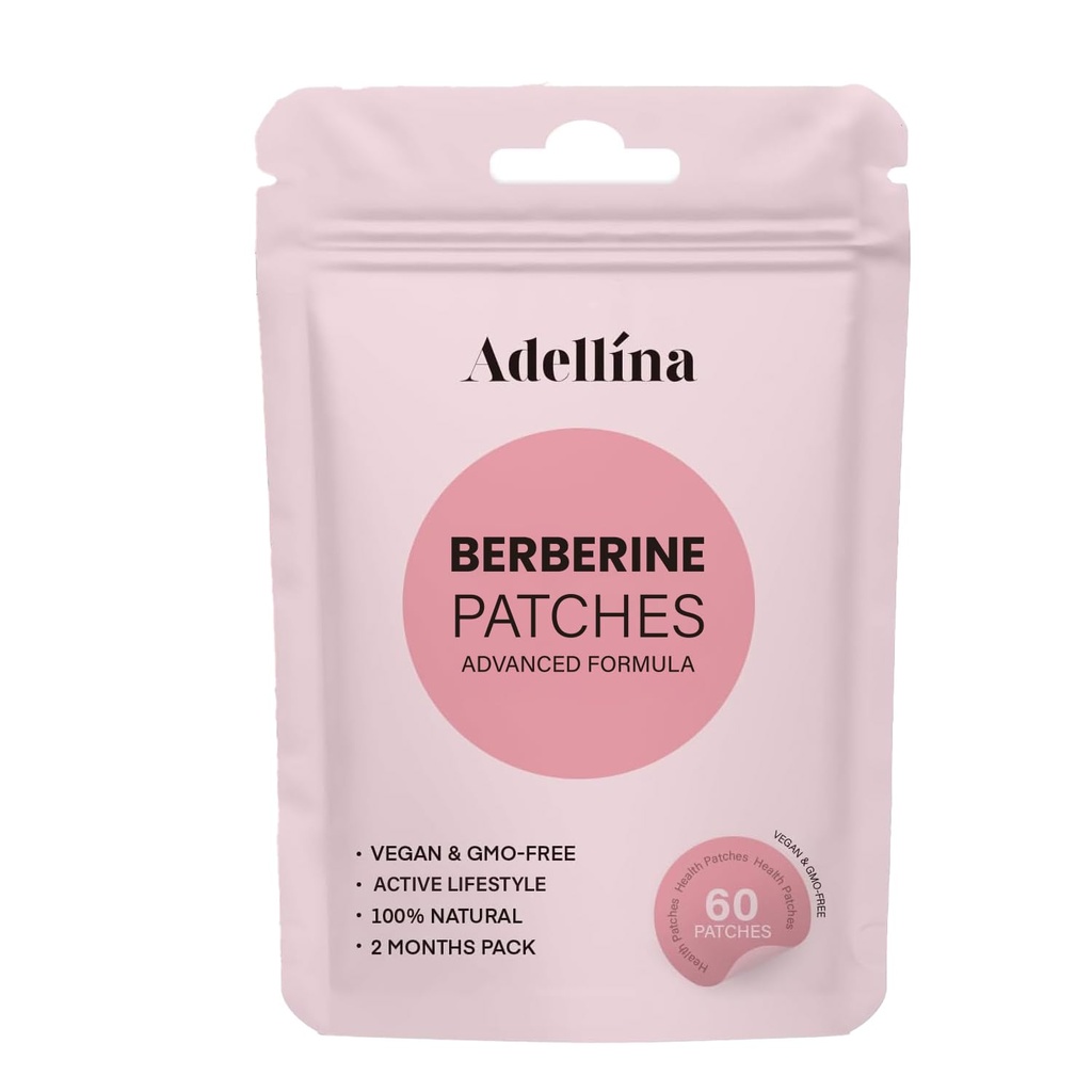 Adellina Berberine Patches Advanced Formula with Berberine L-Glutamine (60 Count)