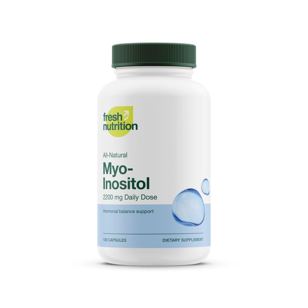 Myo-Inositool - 2200mg Tugevam NMR verifitseeritud - 120 kõrge tugevusega pulbrikapslid - parim väärtus Myo Inositool - valmistatud USA-s