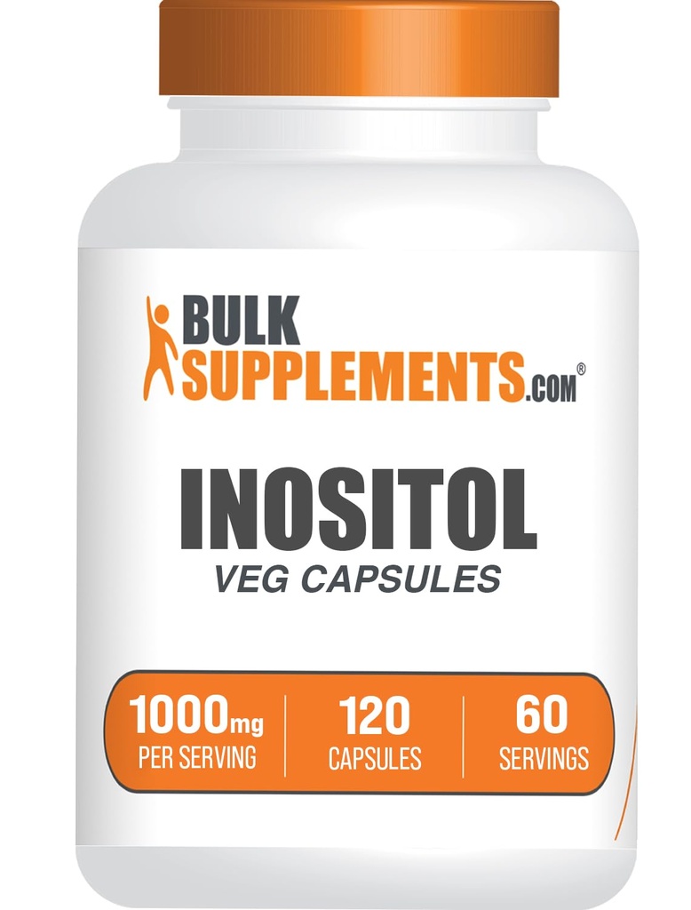 BulkSupplements.com Inositool Kapslid - Vitamiin B8, Inositool 1000mg üldiseks heaoluks - Gluteenivaba, 2 kapslit portsjoni kohta, 120 loend (pakk 1)
