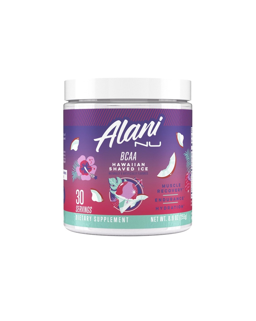 Alani Nu BCAA Hawaiian Shaved Ice | Branch Chain Essential Amino Acids | 2: 1: 1 Formula | Supplement Powder | Lihaste taastamise vitamiinid pärast treeningut | 30 Servings