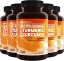 BioEmblem Turmeric Curcumin Supplement koos BioPerine | Ühine tugi ja südame tervis | orgaaniline kurkum pulber ja 95% kurkuminoidide ekstrakt | California valmistatud, mitte-GMO, 150-päevane pakkumine