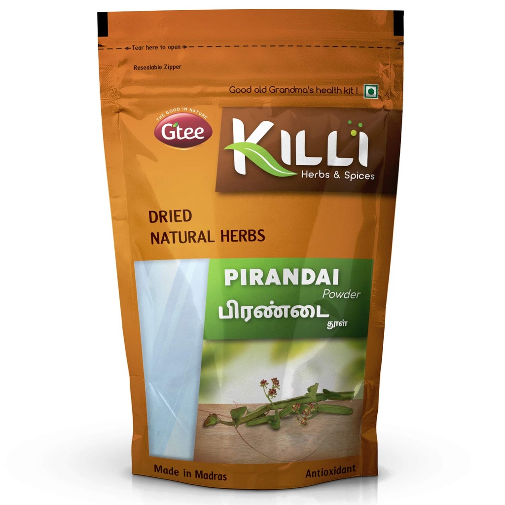 KILLI Pirandai | Hadjod | Veld Grape | Cissus quadrangularis | Nalleru Powder, 100 g