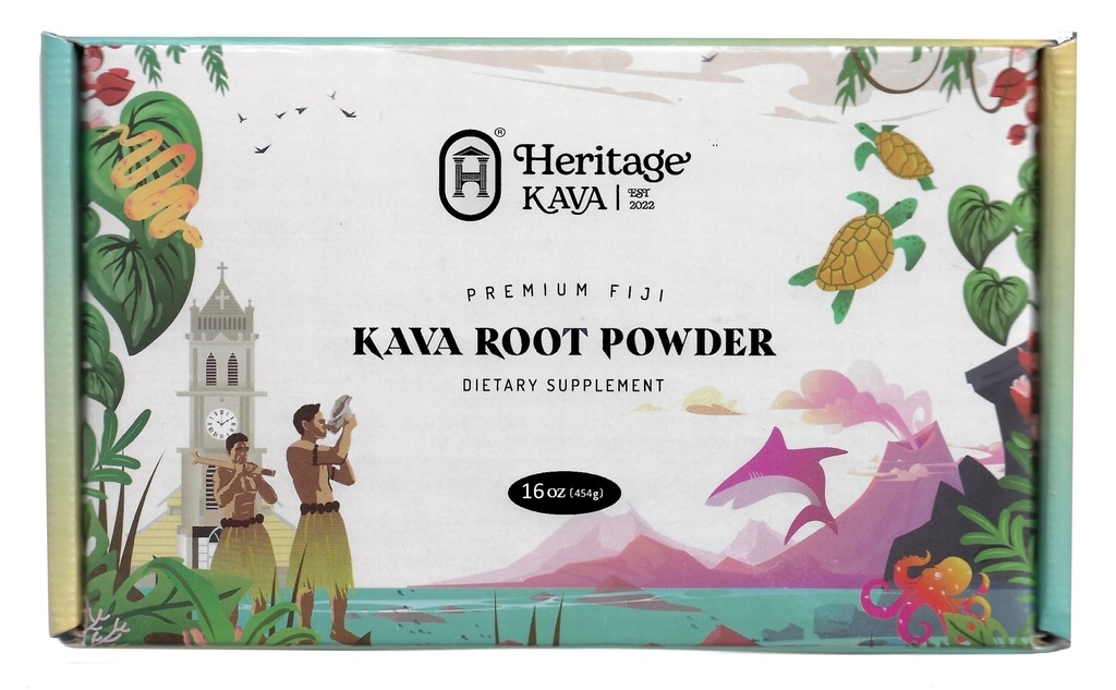 Premium Fiji Noble Kava Juur Powder 16 Oz/1LB