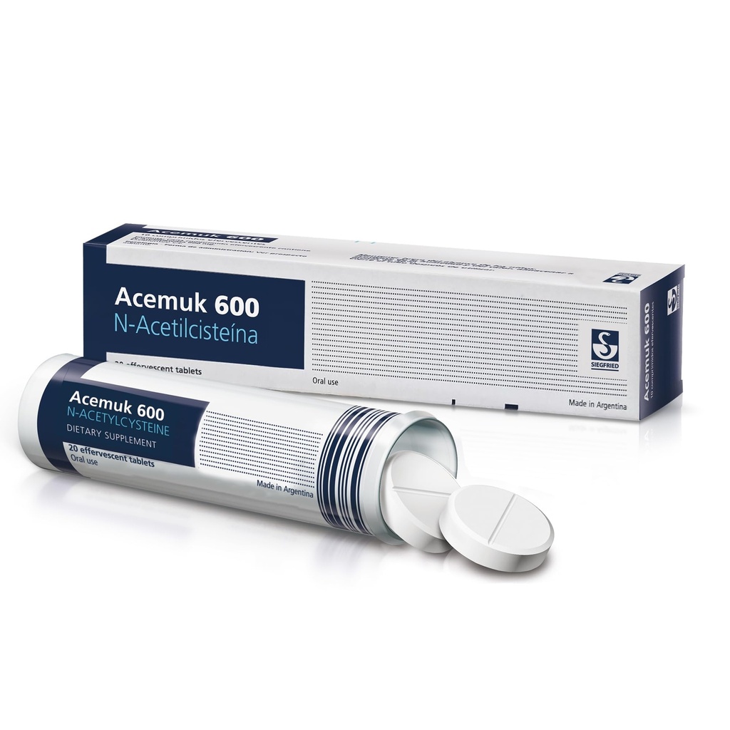 N-atsetüültsüsteiin (NAC) 600mg - toetab hingamisteede tervist, immuunsüsteemi funktsiooni, maksa ja neerude detoksi - võimas antioksüdant, kergesti imenduv - 20 tabletti (1-pakk)