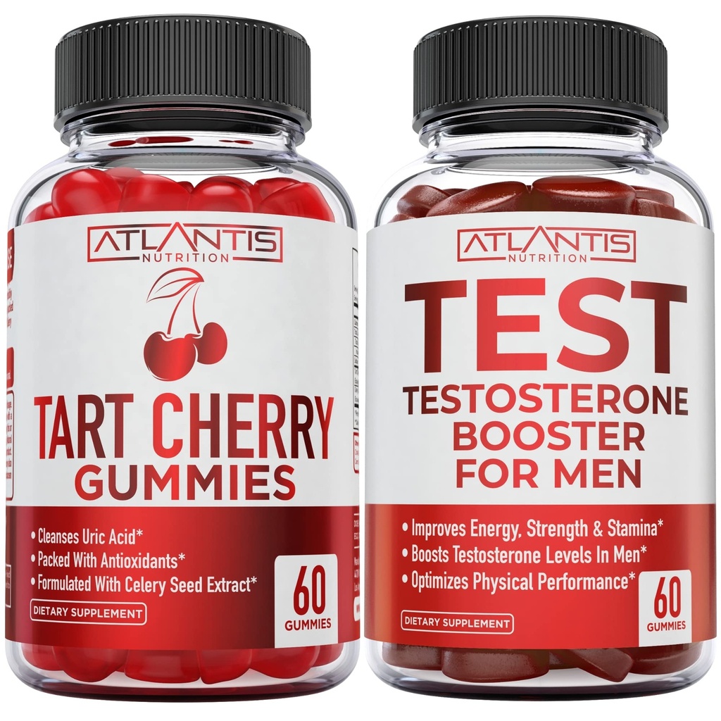 Atlantis Nutrition Tart Cherry 60 Gummies + Testosterooni Booster 60 Gummies