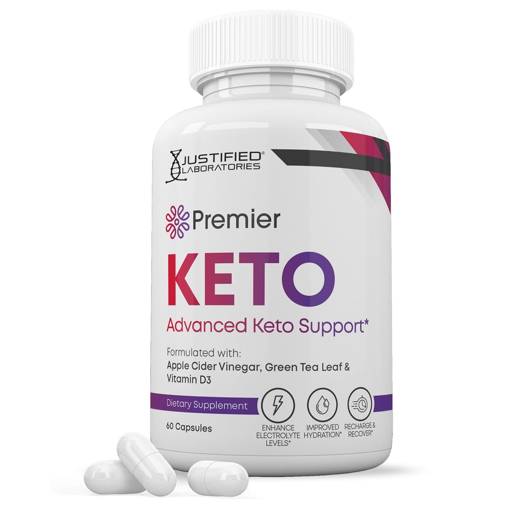 Premier Keto ACV Pills 1275MG Keto Support Blend Alternatiivne gummies Formuleeritud Apple Siider Äädikas Ekstra Virgin Oliiviõli Pulber Roheline Tee Leaf 60 kapslit