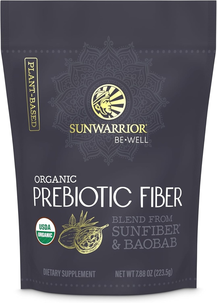 Sunwarrior Fiber Supplement Prebiootiline orgaaniline | Vegan Fiber Supplement Taim-Toetatud Soolestiku Tervise Booster Puhta Koostisosad Seedetrakti Harmoonia | Vegan & Non-GMO | 8oz Pouch (30 SRV) Ole hästi