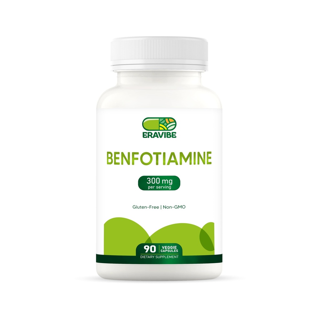 Benfotiamine 300mg Vegetable Capsules, 90 Count, Gluten-Free, Non-GMO