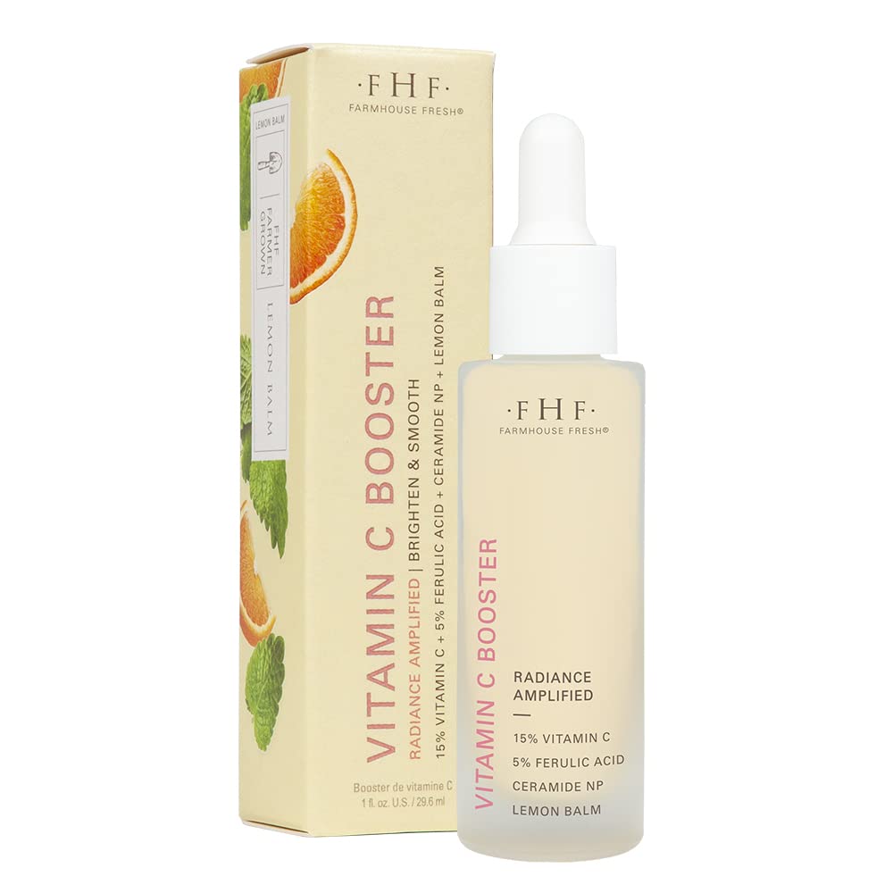 FarmHouse Fresh Vitamin C Face Serum. Hydrating & Brightening Serum, Boost Radiance & Reduce Wrinkles. Vitamin C Booster, 1 Fl. Oz.