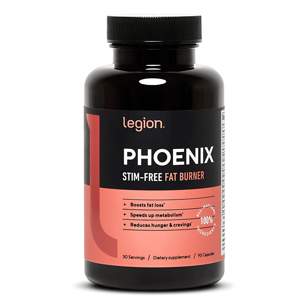LEGION Phoenix Thermogenic Fat Burners & Weight Loss Pills - 30 Servings, 90 kapslit (Kofeiinivaba)