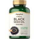Piping Rock Black Seed Oil Softgel kapslid | 1000mg | 120 pillid | Külmpressitud toidulisand | Nigella Sativa | Lahustivaba, mitte-GMO, Gluteenivaba