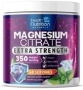 Magneesiumtsitraadi lisa 350mg - Magneesiumtsitraadi pulberjook Segu maitsestamata - Mag Citrate & Aquamin toidulisandid luu, südame ja lihaste toetamiseks, suhkruvaba, gluteenivaba, vegan - 60 serveerimist