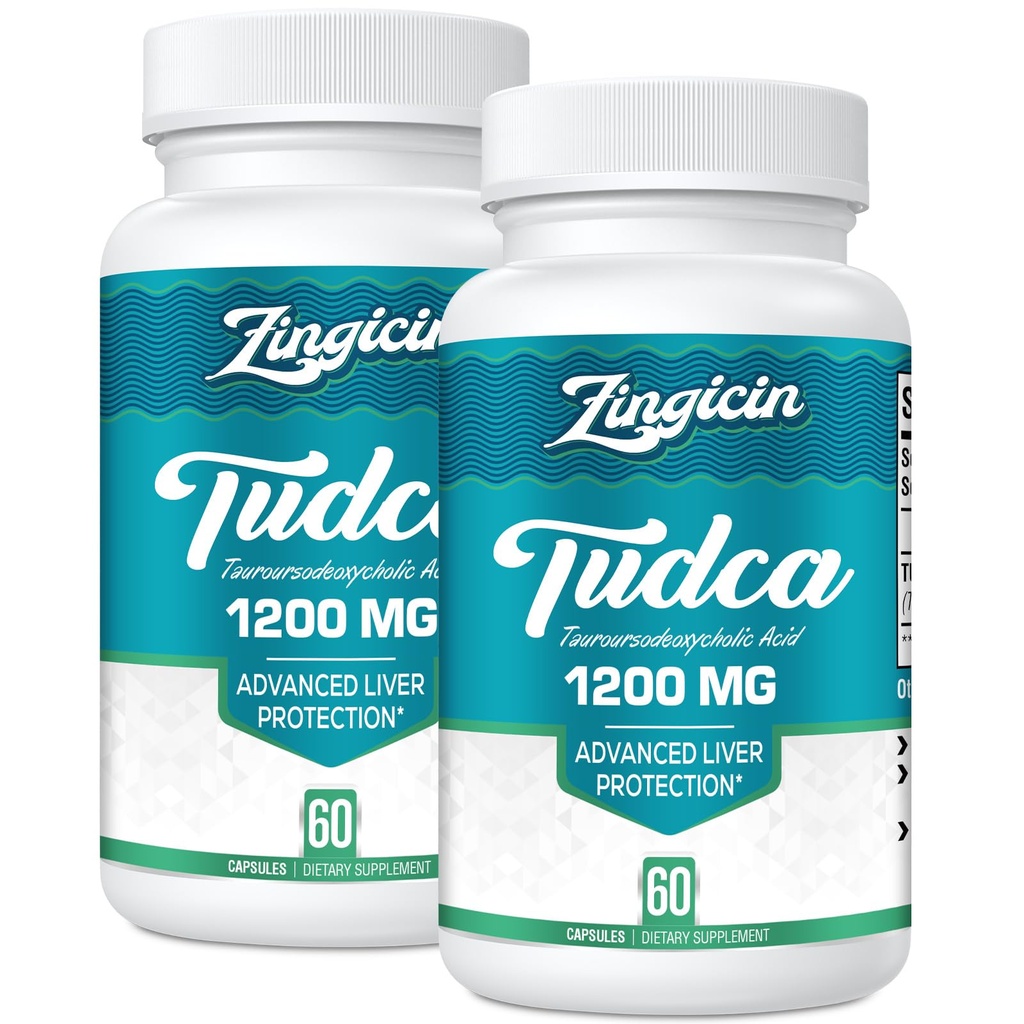 TUDCA täiendus 1200mg - 120 Veggie kapslit, võimsad TUDCA sappsoolad Maksa, seedehäired