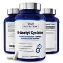 1MD Toitumine NAC Täiendus N-atsetüültsüsteiin - NAC 600 mg - Antioksüdandid toetavad detoksi ja glutatiooni tootmist - N atsetüültsüsteiini hingamislisand kopsude tervisele - 60 kapslit