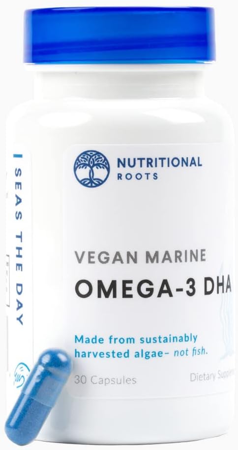 Omega 3 vetikat DHA Vegan - Omega 3 DHA lisand, orgaaniliste vetikate, orgaanilise Chia ja orgaanilise linaseemne taimepõhine oomega-3 segu Kolmas osapool Testitud, arsti valik, 1 kuu pakkumine, 30 kapslit