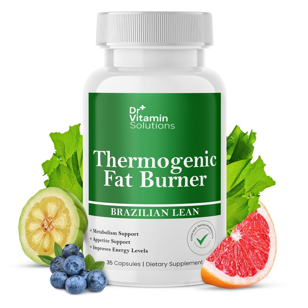 Thermogenic Fat Burner Brasiilia Lean - kaalulangus pillid naistele ja meestele | isu vähendav ja ainevahetust Booster w / roheline tee, gartsiinia | Kõhurasv, energia & Bloating Support - 35 kapslit