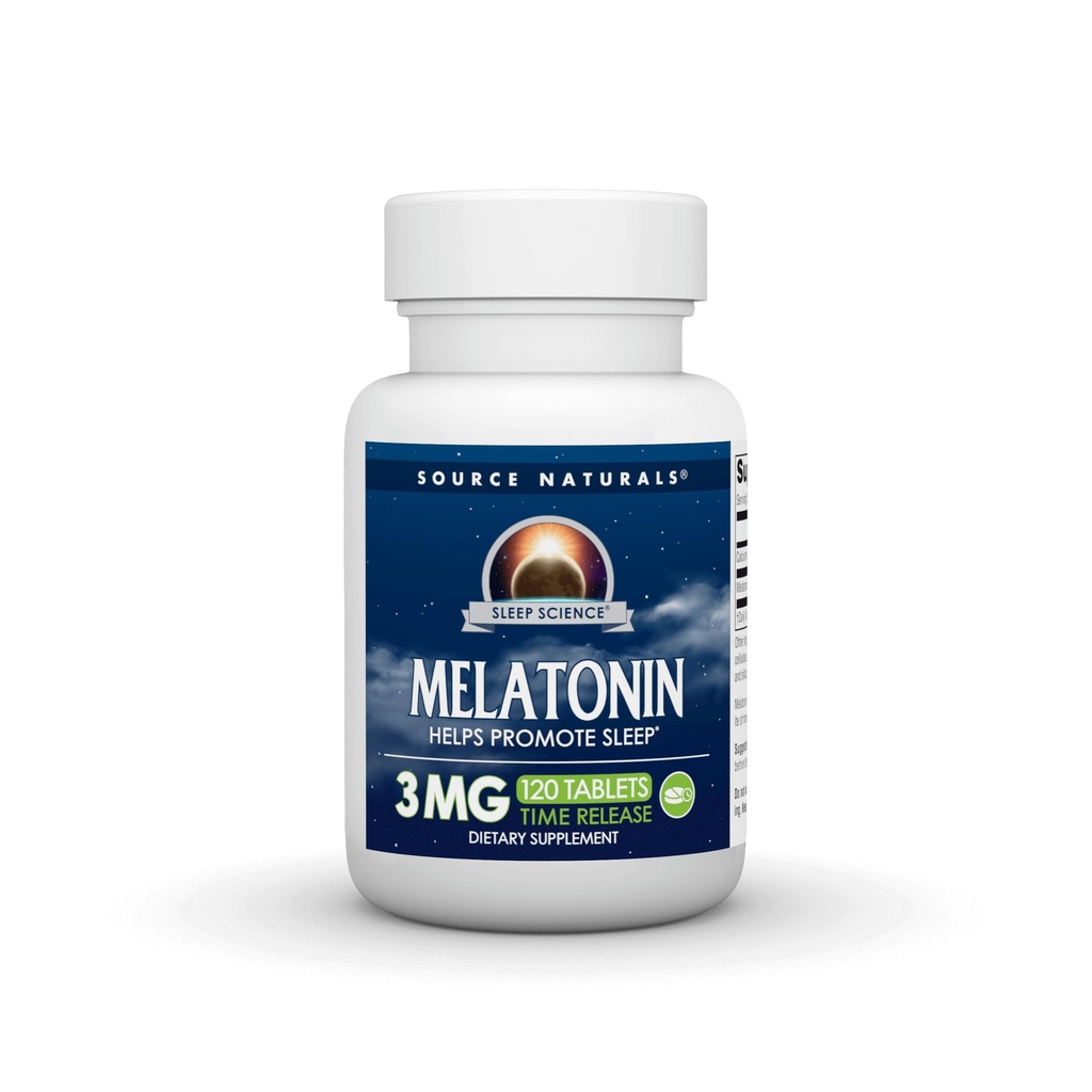 Allikas Naturals Aeg vabanenud melatoniin * - 3 mg, 120 tabletti