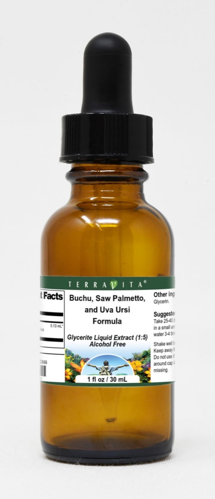 Buchu, Saw Palmetto, and Uva Ursi Formula Glycerite Liquid Extract (1:5) - No Flavor (1 oz, ZIN: 523666)