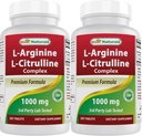 Parimad looduslikud L-arginiin L-tsitrulliini kompleks 1000 mg 250 tabletti (250 loendit (2 pakendis))