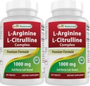 Parimad looduslikud L-arginiin L-tsitrulliini kompleks 1000 mg 250 tabletti (250 loendit (2 pakendis))