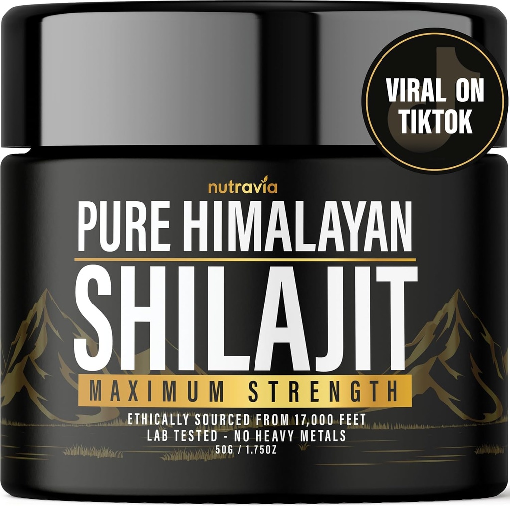 Shilajit Pure Himalayan Orgaaniline Vaik - Natural Authentic Lab Testitud valem meestele, naistele - No Heavy Metals - 600mg Max Tugevus 85+ Trace Minerals Golden Grade Shilajit Supplement (1 Pack)