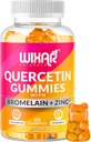 Quercetin Gummies - Quercetin 500mg koos Bromelain, tsink, vitamiin C & D3 - Quercetin Gummy toidulisandeid immuunsüsteemi toetuseks ja allergia - Immunity Booster Vitamiinid täiendus - 60 närimistable