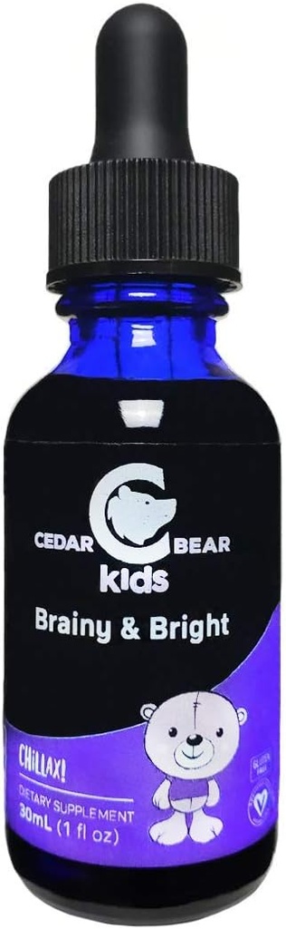 Cedar Bear Brainy & Bright for Kids - toetab rahulikku ja vaimset fookust 1 FL Oz