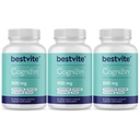 BESTVITE Cognizin Citicoline 500mg (180 taimetoitlased kapslid) (60x3) - kliiniliselt uuritud Premium Koliin Nootroopne - Ei Stearates - Vegan - Gluteenivaba - Aju toidulisandid mälu ja fookus