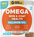 Omega 3 kalaõli koertele (180 Ct) - naha ja karva närimine - kuiv ja sügelev naha leevendamine + allergia tugi - läikivad mantlid - EPA & DHA rasvhapped - looduslikud lõheõli närid edendavad südant, puusa ja ühist tuge