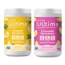 Ultima Replenisher Electrolyte Powder Drink Mix Bundle – Suhkruvaba – Limonaad ja Roosa Limonaad, 90 Servings – Hüdratsioonipulber – 6 Võtmeelektrolüüti ja jälgede mineraalid – Keto Sõbralik, Mitte-GMO