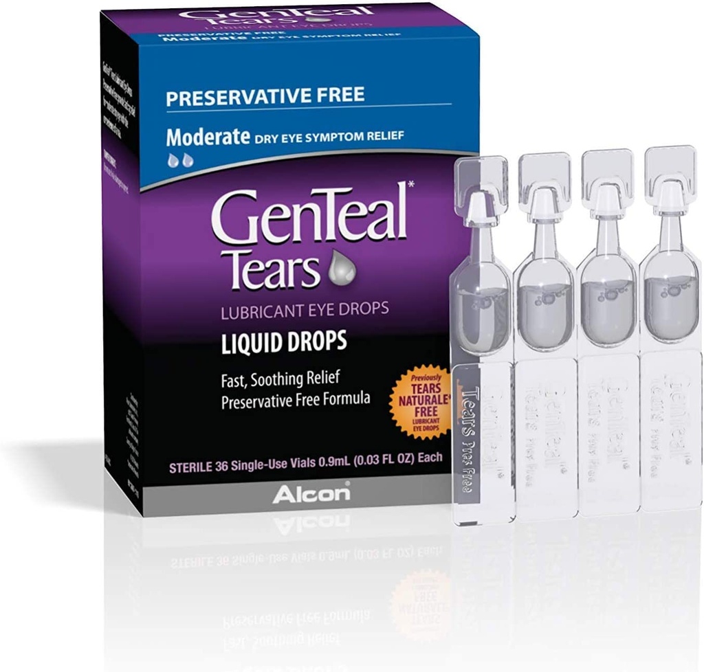 GenTeal pisarad Vedelad tilgad, ühekordsed viaalid - 36 ct, pakend 3