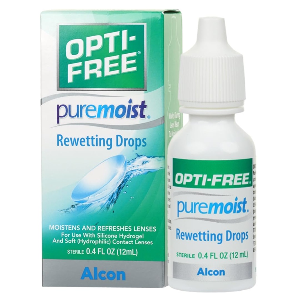 Opti-Free Puremoist Rewetting Drops, 12 ml