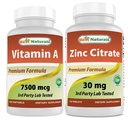 Best Naturals Vitamin A 25000 IU & Zinc Citrate 30 mg