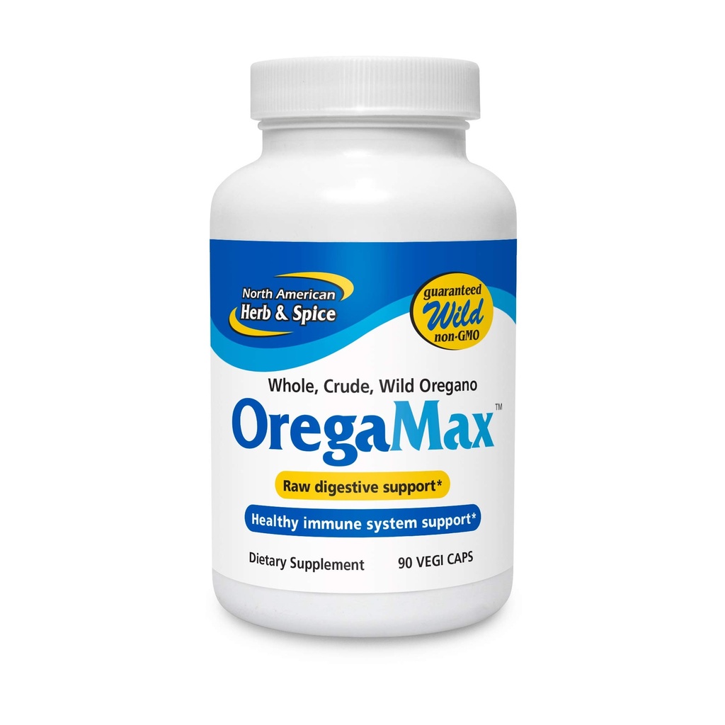 PÕHJA-AMEERIKA HERB & SPICE OregaMax - 90 kapslit - Wild Oregano Supplement - Seedetrakti ja immuunsüsteemi tugi - Oreganoõli, küüslauk, sibul - Non-GMO - 90 kokku Servings