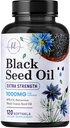 Black Seed Oil Softgels 1000mg - Premium Nigella Sativa Blackseed, Pure Natural Black Cumin Seed Oil & Antioksüdant Skin & Immune Support - Non GMO, Bottled in USA Supplement - 120 Softgels