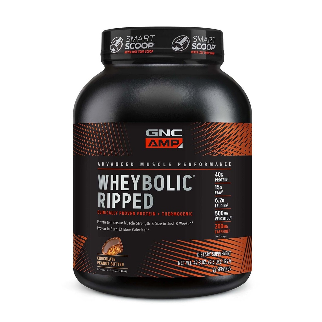 GNC AMP Wheybolic Ripped - šokolaadi maapähklivõi (22 serveerimist)